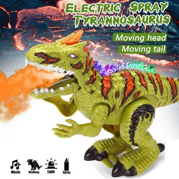 

Electric Tyrannosaurus Lighting Sound Simulation Dinosaur Toys Spraying Water Crawl Educational Kids Christmas Gift