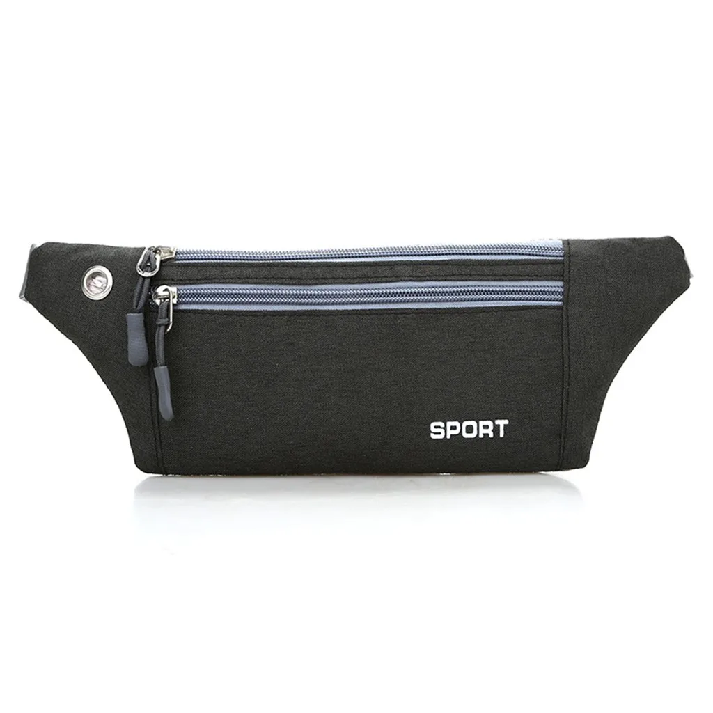 

MAIOUMY Waist Packs Canvas Zipper Simple Women Men Multi-function Pockets Outdoor Sport Leisure Messenger Waist Packs Bag