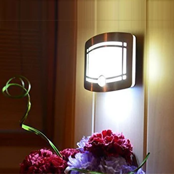 

Motion Sensor Activated LED Wall Lamp Battery Operated Wireless Night Light Auto On/Off for Hallway Pathway Staircase Wall