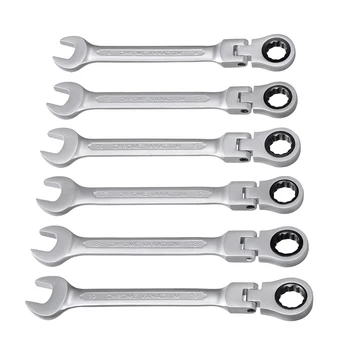 

12pcs/lot A Set Of Car Repair Adjustable Combination Gear Nut Wrench With Ratchet Box End Open Spanner Auto Repair Hand Tools Se