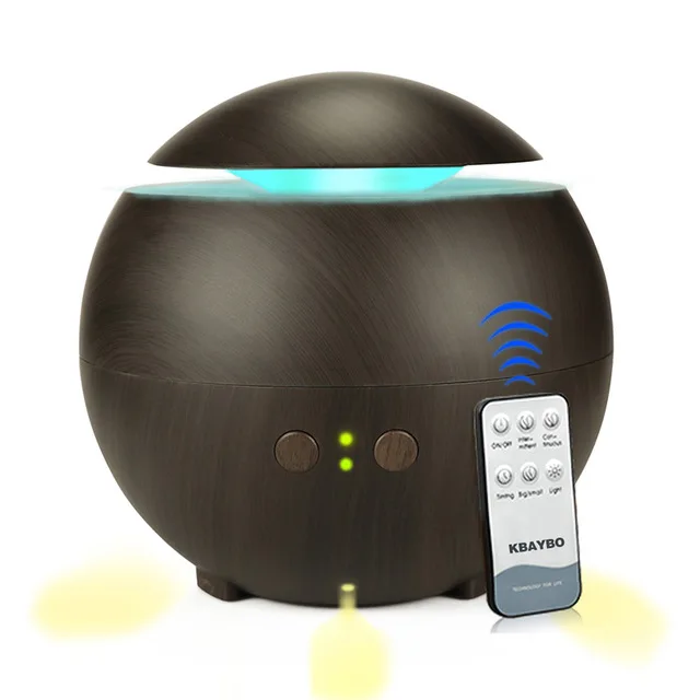 

Remote Control Air Ultrasonic Humidifier Essential Oil Diffuser Atomizer Air Freshener Mist Maker Wood with LED Light For Home