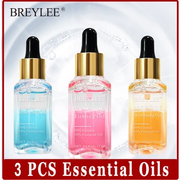 

BREYLEE Hyaluronic Acid Essential Oils Moisturizer Whitening Essence Face Rose Firming Facial Serum Anti-Aging Skin Care 3PCS