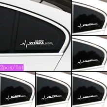Estilo de coche 2 uds lado del coche pegatina para ventana PVC impermeable calcomanías para Suzuki Swift SX4 Jimny Ignis Alto Samurai Baleno Grand Vitara