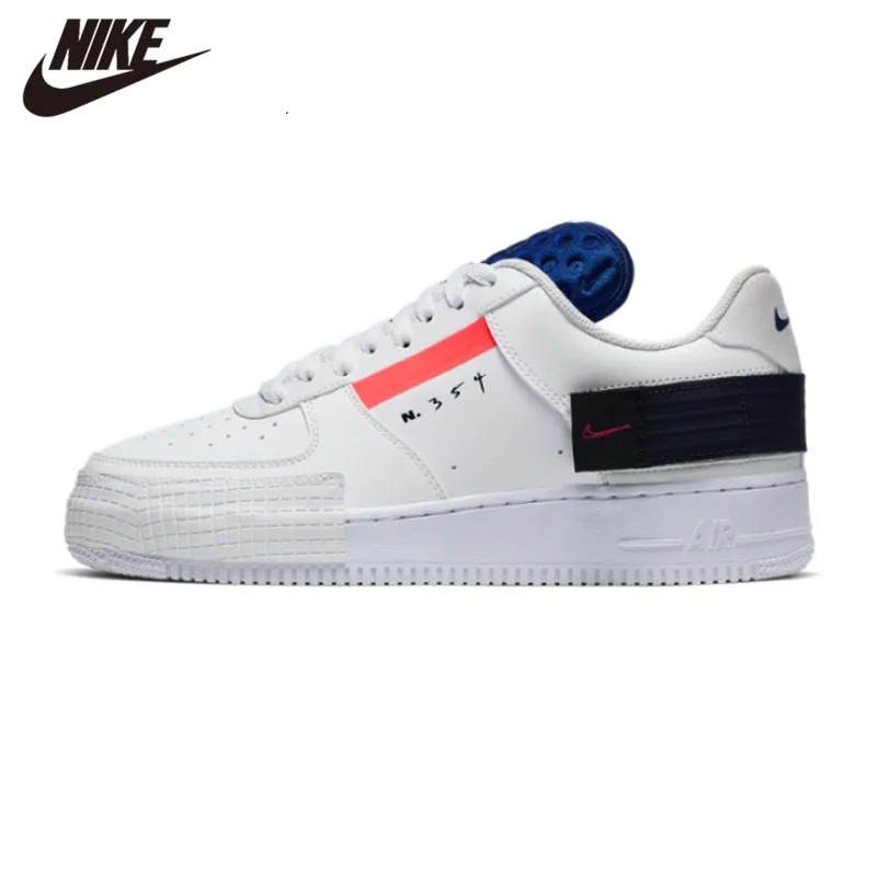 Мужские кроссовки Nike AF1 Air Force, нескользящая спортивная обувь, белые удобные уличные кроссовки, черные # CI0054-001