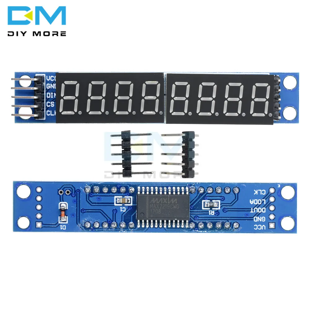 MAX7219 7-сегментный светодиодный точечно-матричный 8-значный цифровой светодиодной лампой Дисплей Управление модуль для Arduino 3,3 V 5V микро Управление; драйвер последовательного порта