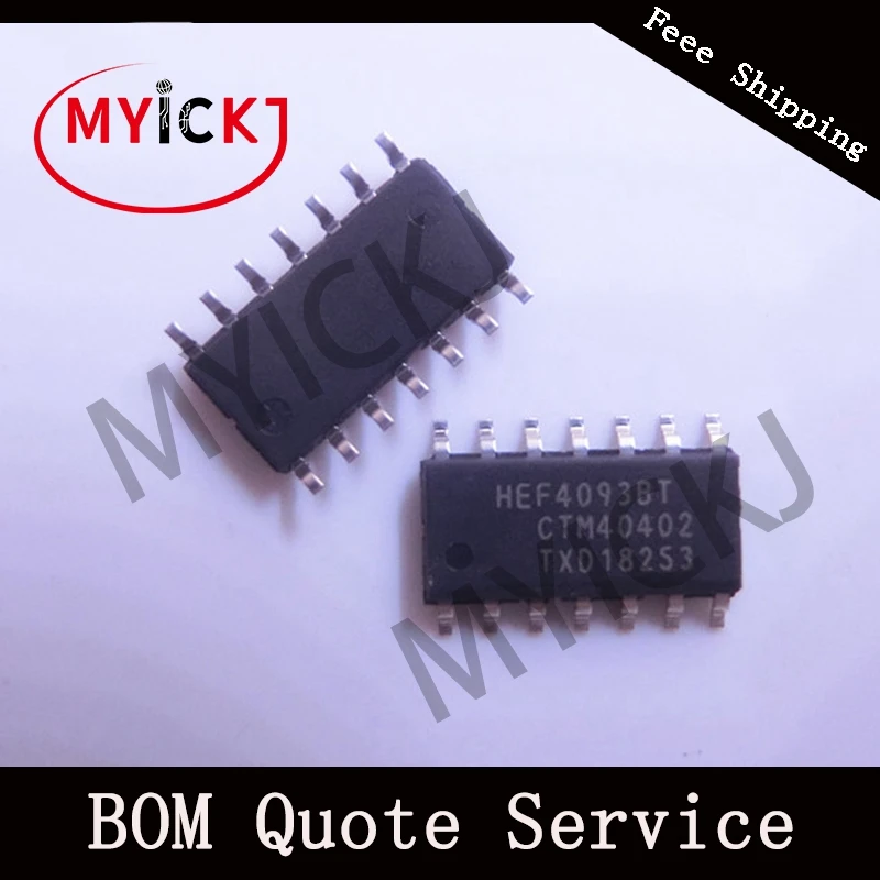 10 шт. HEF4093BT SOP14 Четырехместный 2-input NAND триггер Шмидта IC чип