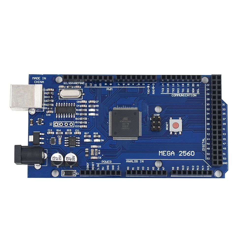 Плата Mega 2560 R3 Mega2560 REV3(ATmega2560-16AU CH340G) с usb-кабелем, совместима с Arduino