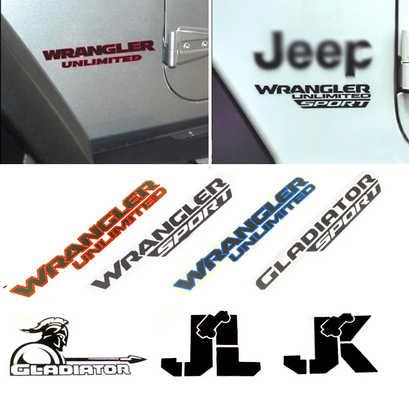 2 шт. виниловые наклейки для Jeep Wrangler Rubicon TJ JK CJ YK JL XJ | Автомобили и мотоциклы