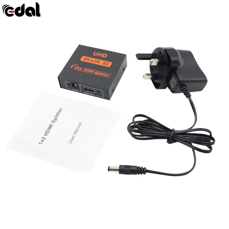 3D 4K* 2K Full HD 1080p 1X2 HDMI сплиттер 2 порта концентратор усилитель повторителя для HDTV