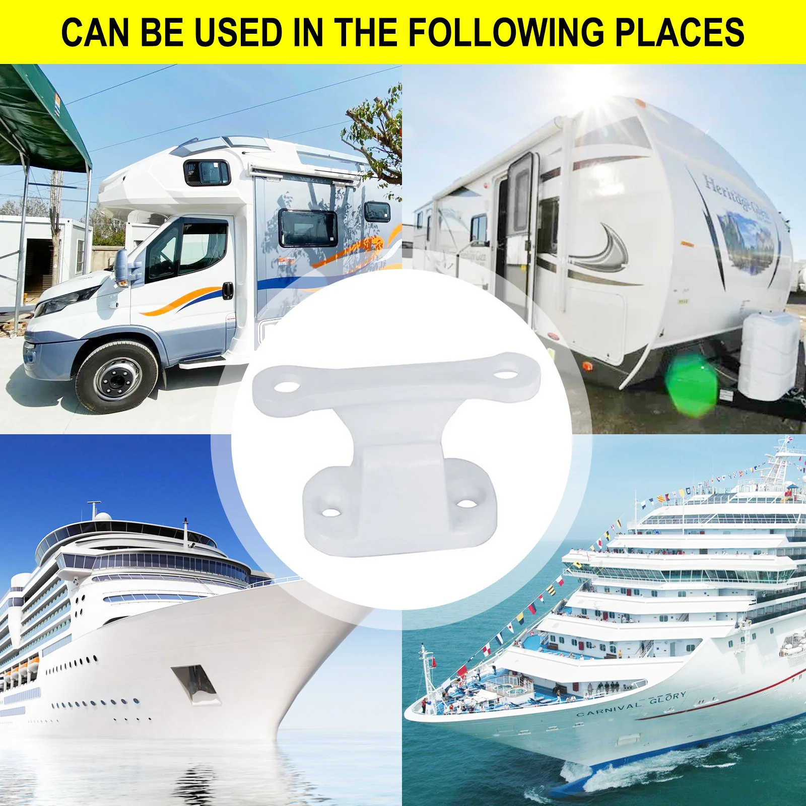 RV Door Retainer Kit RV Baggage Door Catch Compartment Clips Latch Nylon Door Catch Holder Cargo RV Trailer Stop Entry for Caravan Motorhomes