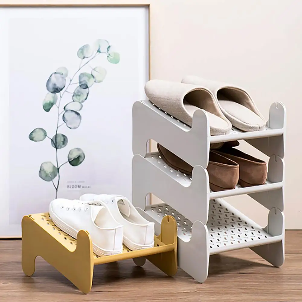 1PC Adjustable Shoe Rack Stackable Storage Shelf Home Cabinet Dustproof | Дом и сад
