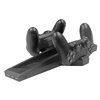

Accessories Controller Charging Dock for PS4 Game Vertical Charger Stand Cooling Fan Heat Sink Base for Playstation 4 PS4 Slim