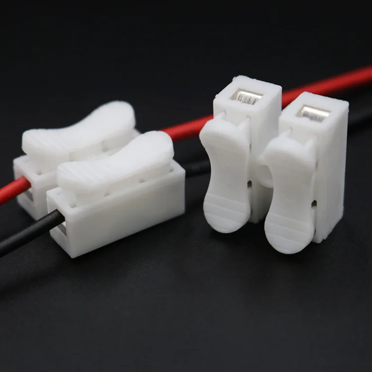 10Pcs/Bag Quick Splice Lock Wire Connectors 1Pin 2Pins 3Pins Self Locking Electrical Cable Terminal for 15AWG-22AWG Wires