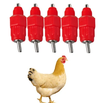 

Newest 10/20/30Pcs Automatic Nipple Water Drinking Tools Chicken Watering Feeder Set Poultry Farming Equipment