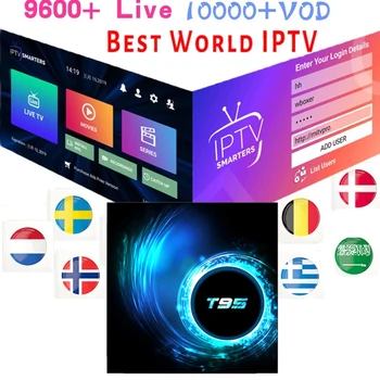 

T95 H616 Smart TV Box+1 Year IPTV Code Android 10.0 Set Top Box 2.4G Wifi 4K HDR Italy Arabic UK Media Player IPTV Boxes
