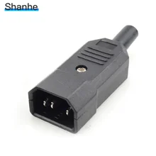 10A 250V черный мужской сменная электрическая вилка Мощность коннектор 3-х контактный разъем переменного тока