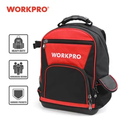 WORKPRO Bolsa de herramientas impermeable, mochila de almacenamiento, bolso multifunción de 17 pulgadas