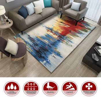 

Durable Floor Mat Large Anti-Skid Shaggy Area Rug Living Room Home Office Bedroom Hotel Carpet Rectangle Sport Floor Rug