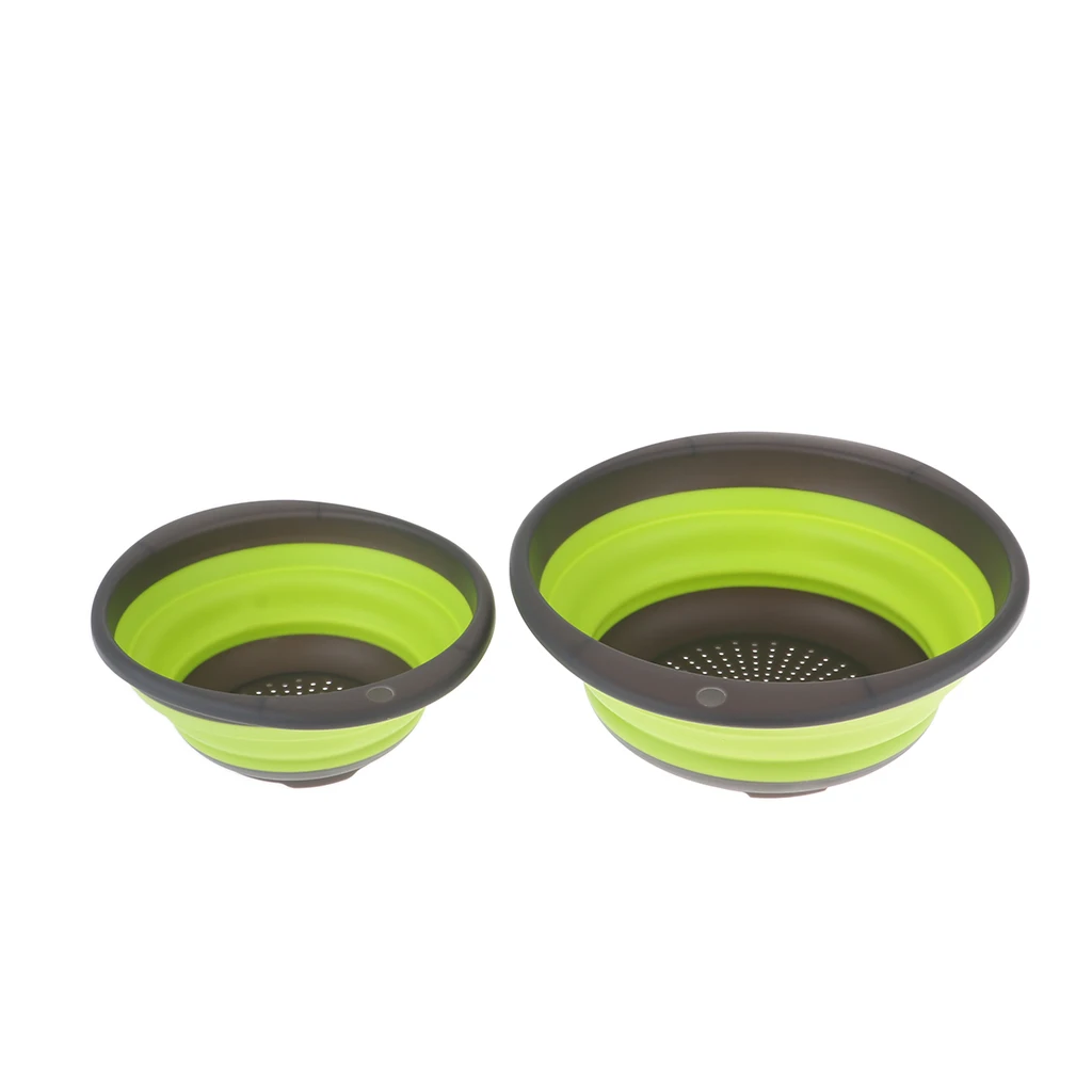 Camping Collapsible Colander Kitchen Folding Strainer Basket Basin for Outdoor Camping