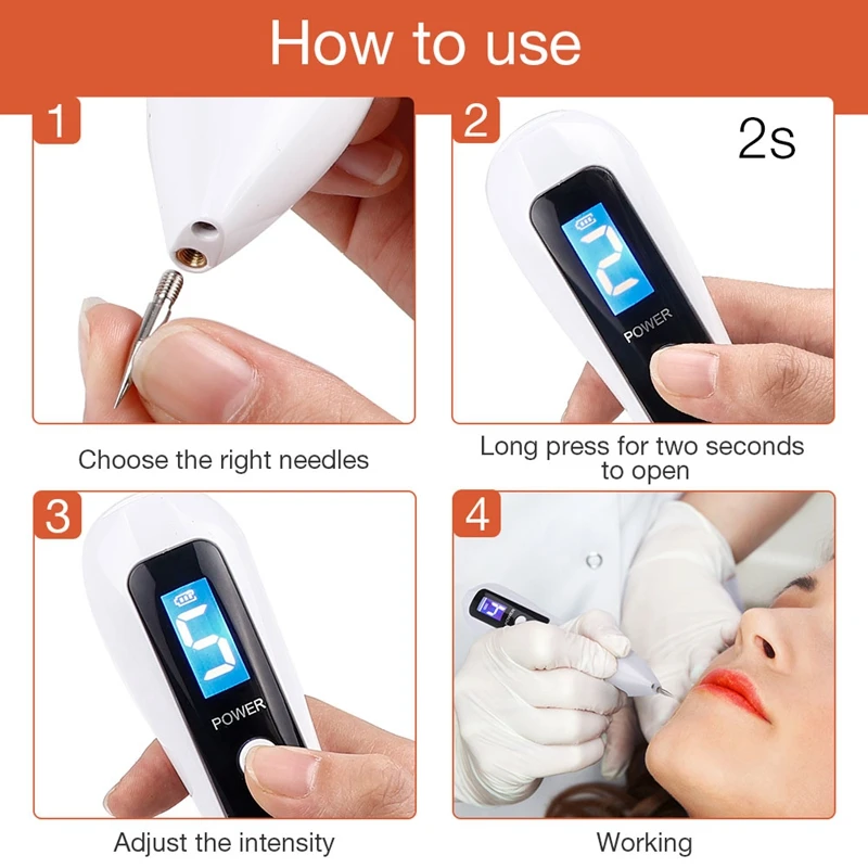 Newest Plasma Pen Mole Removal Dark Spot Remover Lcd Skin Care Point Pen Skin Wart Tag Tattoo Removal Tool Beauty Care