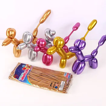 

100pcs Chrome metal strip latex balloon wedding variety shape magic balloon children's birthday party decoration