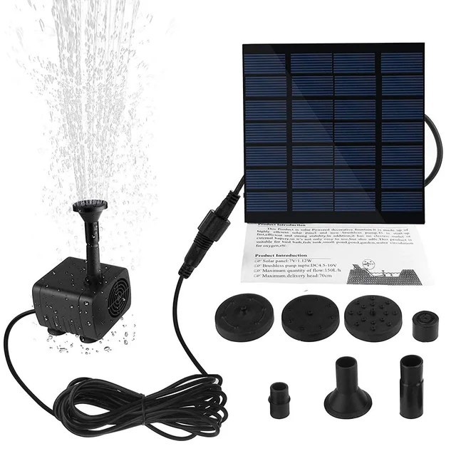 Mini Napenergia Szökőkút Szivattyú Napelemes Vízszivattyú -Erőpanel Készlet Napelemek Vízszivattyúkert Medencéhez