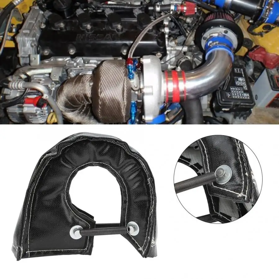 

Turbo Chargers Turbo Blanket Thermal Heat Shield Barrier Cover for T3 T25 T28 GT25 GT35 Turbocharger Black kit turbo universal