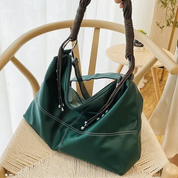

Vintage Women's Bag Women 2020 Trend Big Shoulder Bag Crossbody Purse Soft PU Leather Tote Handbags Female Witner Shopper