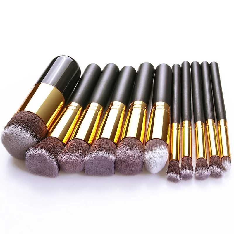 11 Pcs Silver/Golden White Makeup Brush Sets pen maquiagem Foundation Powder Eyeshadow Full-featured sets of makeup tools Kit