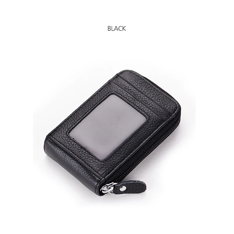 Fashion quality chengguan CL2221 Genuine leather 9 Card bag 2 Coin Pocket Women men short Wallet small Zipper Purse Card bag