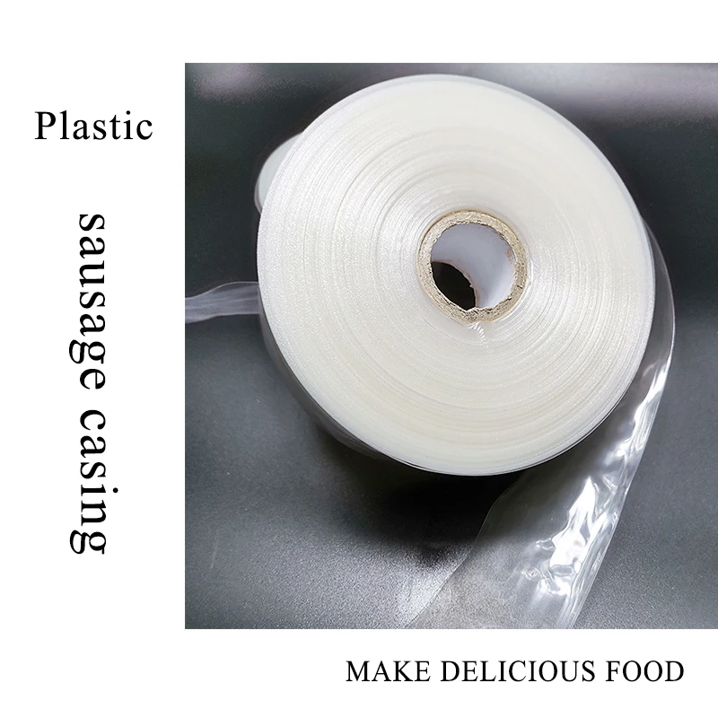 Food Grade Casings for Sausage Salami Wide 50mm Shell for Sausage Maker Machine Hot Dog Plastic Casing Inedible 5 Meters