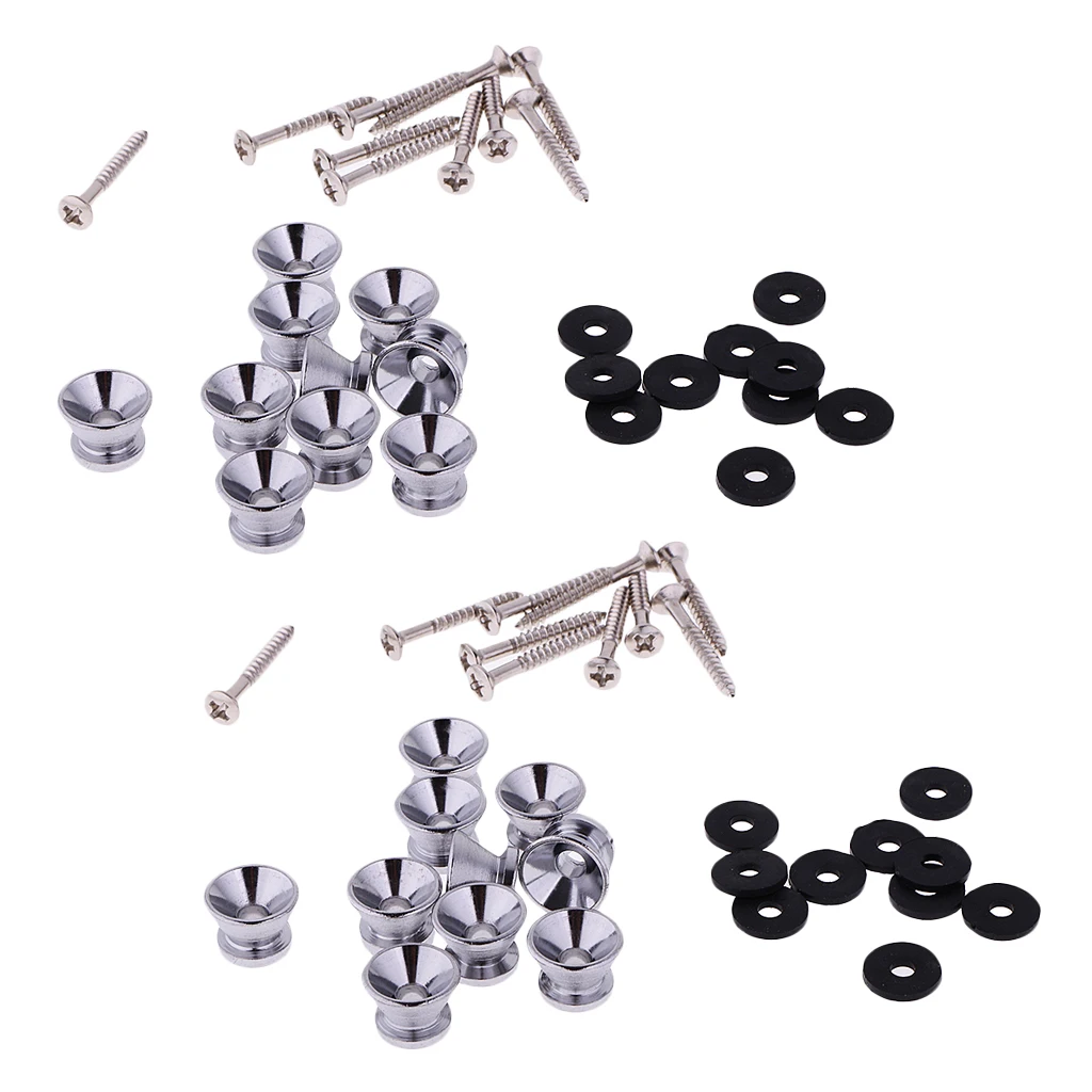 MagiDeal 20x Guitar Strap Lock Pin Peg for Ukulele Electric Bass Parts Accs.