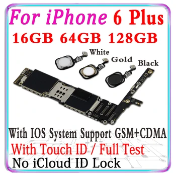

Free shipping for iphone 6 plus Motherboard 128gb With / NO Touch ID With chips,Original unlocked Logic boards With IOS System