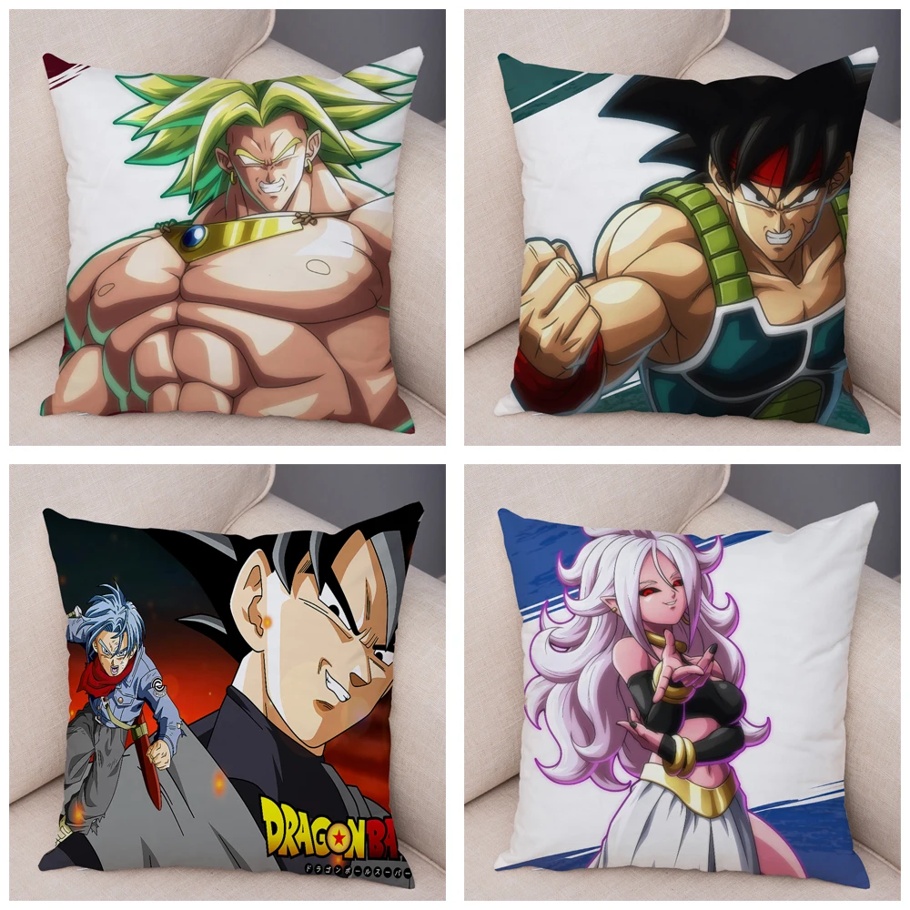 Dragon Ball Z подушка для дивана домашний наволочка с мультяшным рисунком Плюшевые Декор обувь для косплея; аниме сын Goku vegeta Broli наволочка 45x45 см