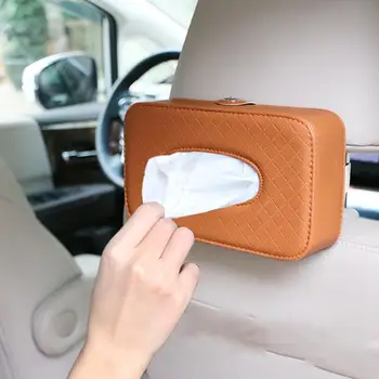 

Low price Car Tissue Box Creative Car Hanging Type Sun Visor Seat Back Multi-function Paper Tray Holder Car Tissue Pump
