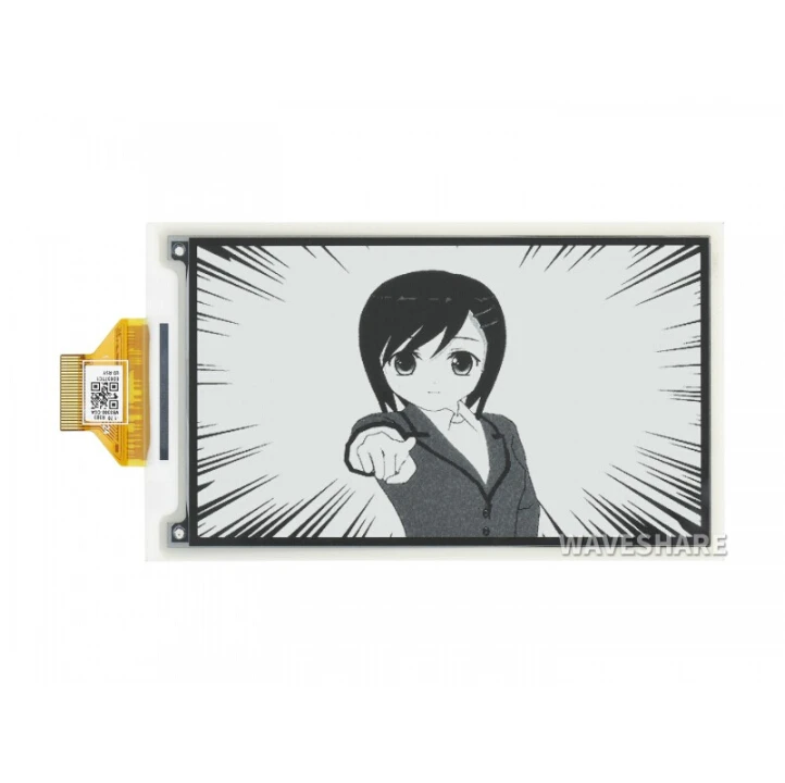 Waveshare 3.7inch e-Paper e-Ink Raw Display 480*280 Black / White 4 Grey Scales SPI Without PCB