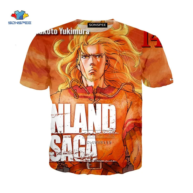 18 SONSPEE 3D принт японского аниме Vinland Saga женская футболка мужская футболка Harajuku летние с коротким рукавом повседневные топы уличная одежда - Цвет: 18