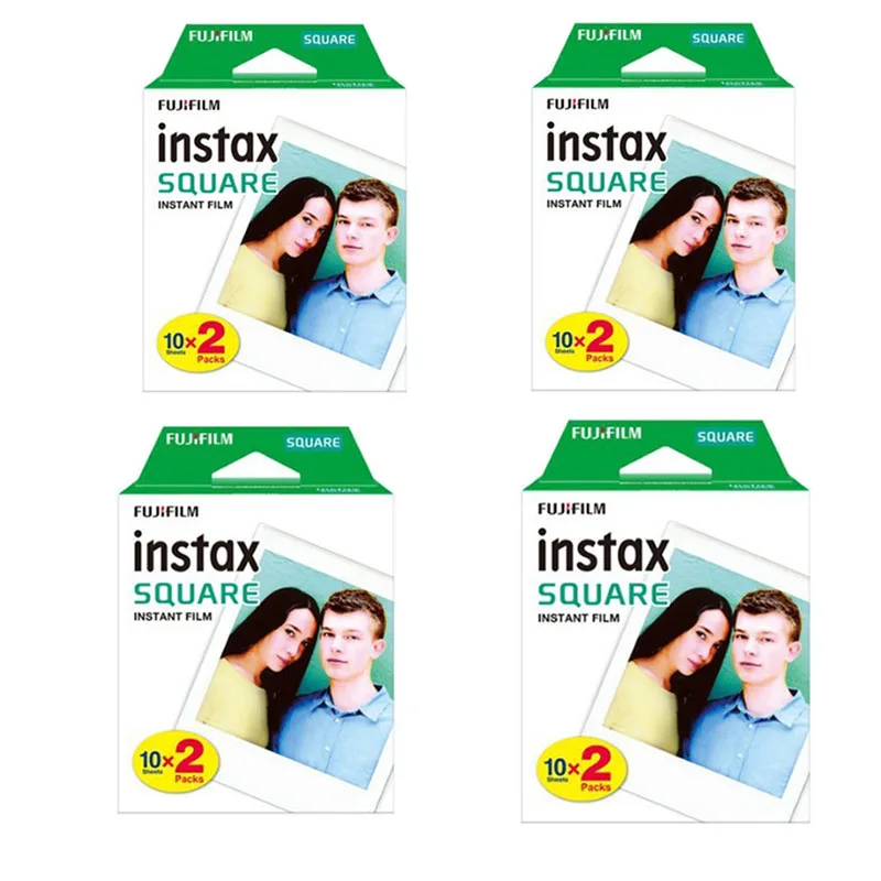 Fujifilm Instax квадратная белая кромка черная пленка фотобумага(10-100 шт) для Instax SQ10 SQ6 мгновенная камера Share SP-3 принтера - Цвет: 80 Sheets White