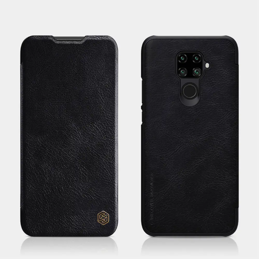 Black Nillkin Qin Флип кожаный чехол тонкий для huawei Nova 5i Pro 4e P Smart Z P20 Lite 5 Honor 20 20i 10i Enjoy 9S P30 View - Цвет: Black