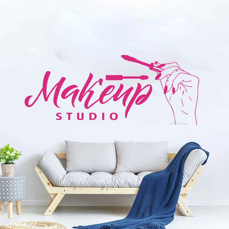 

Beauty Makeup Studio Eyelash Salon Wall Decal Girls Fashion Shop Spa Maicure Make Up Hair Eye Salon Wall Sticker Decor