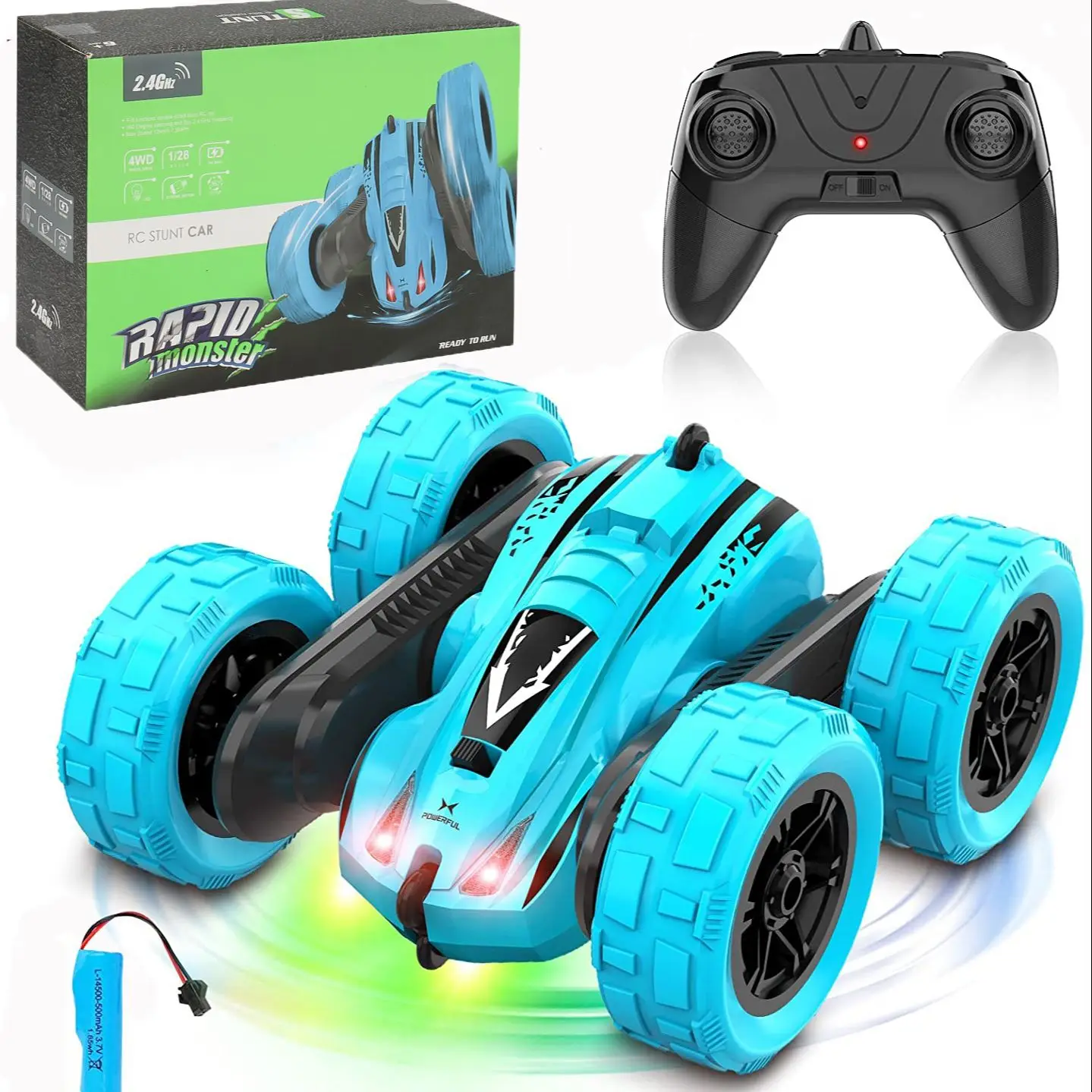 

4WD RC Car 2.4G Radio Remote Control Car 1:24 Double Side RC Stunt Cars 360° Reversal Vehicle Model Toys for Children Boy Gifts