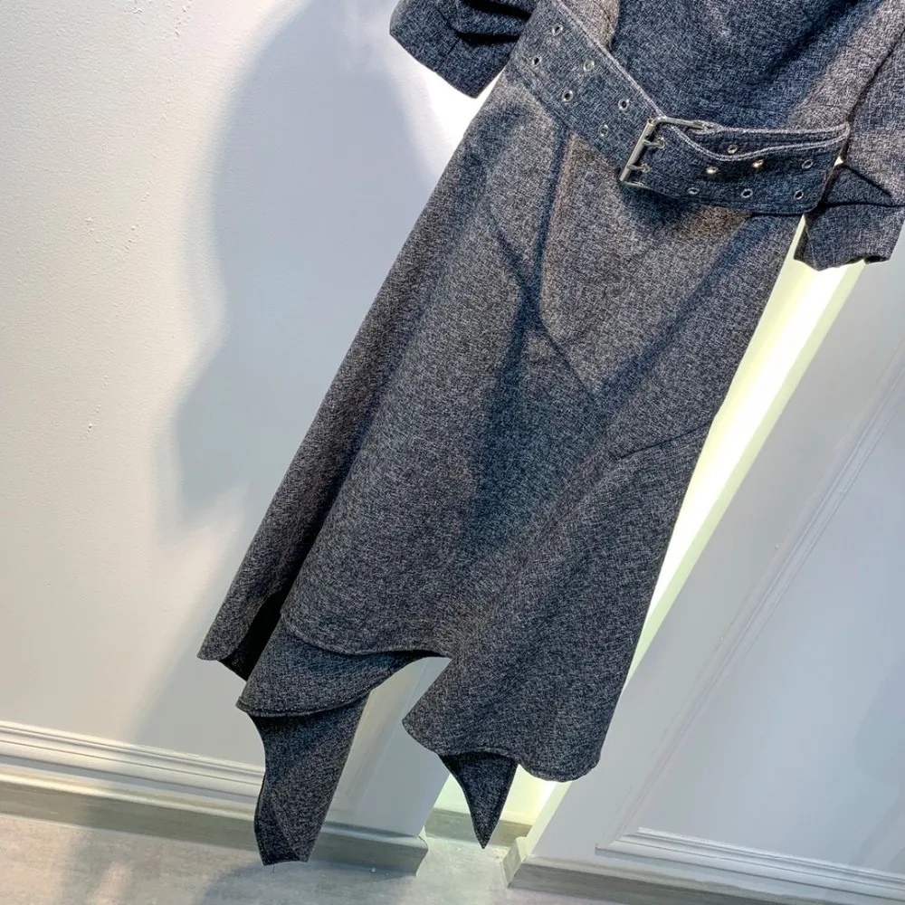 fashion new women slash neck asymmetrical dress female casual dresses 2 color gdnz 11.23