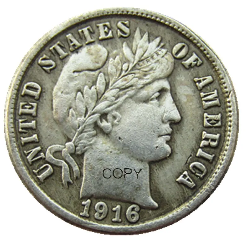 US Barber Dime 1916 P/S Silver Plated Copy Coins | Дом и сад