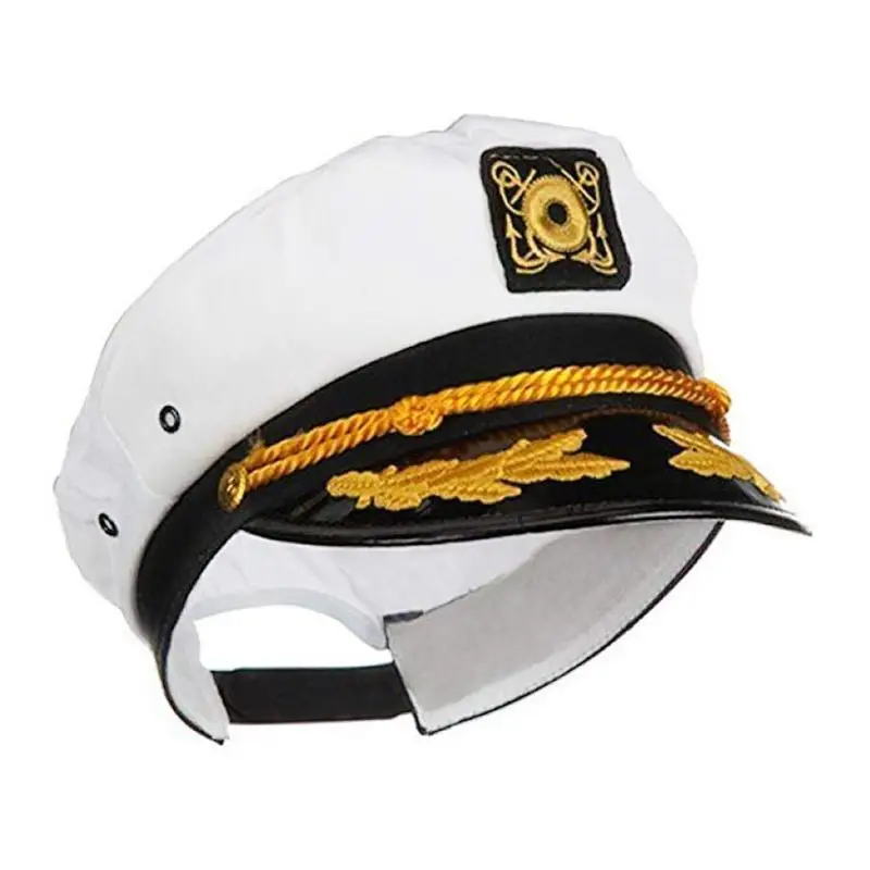 Регулируемая белая вышитая Кепка для лодки, темно-синяя кепка, шляпа для катания на лодках, берет для взрослых и детей, профессиональная одежда