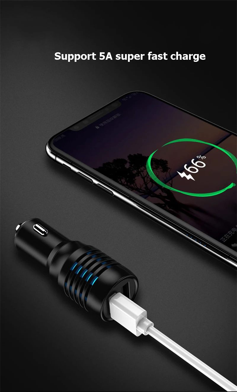 Soinmy автомобильное зарядное устройство для Iphone huawei Xiaomi 24W 5A двойной порт мини быстрое автомобильное зарядное устройство адаптер для зарядное устройство USB для Samsung quick charge