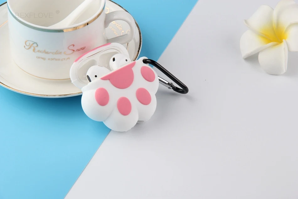 Чехол для наушников для Airpods, чехол с милым мультяшным котом и Мышкой, чехол для наушников для Apple Air pods 2 Earpods 3D Bear, аксессуары для наушников