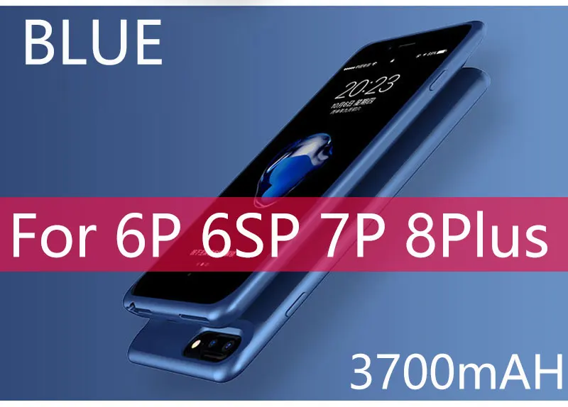 As Picture Show7 3700/5000/7000 мА/ч, ультра тонкий Батарея чехол для iPhone 6, 7, 8, 6s плюс Батарея Зарядное устройство чехол внешний Мощность Bank зарядное устройство чехол s - Цвет: As Picture Show7