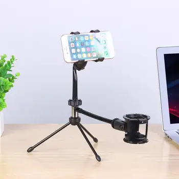 

Portable Microphone Stand Holder Multi-function Delicate Design Durable Shockproof Mic Bracket with Blowout Preventer