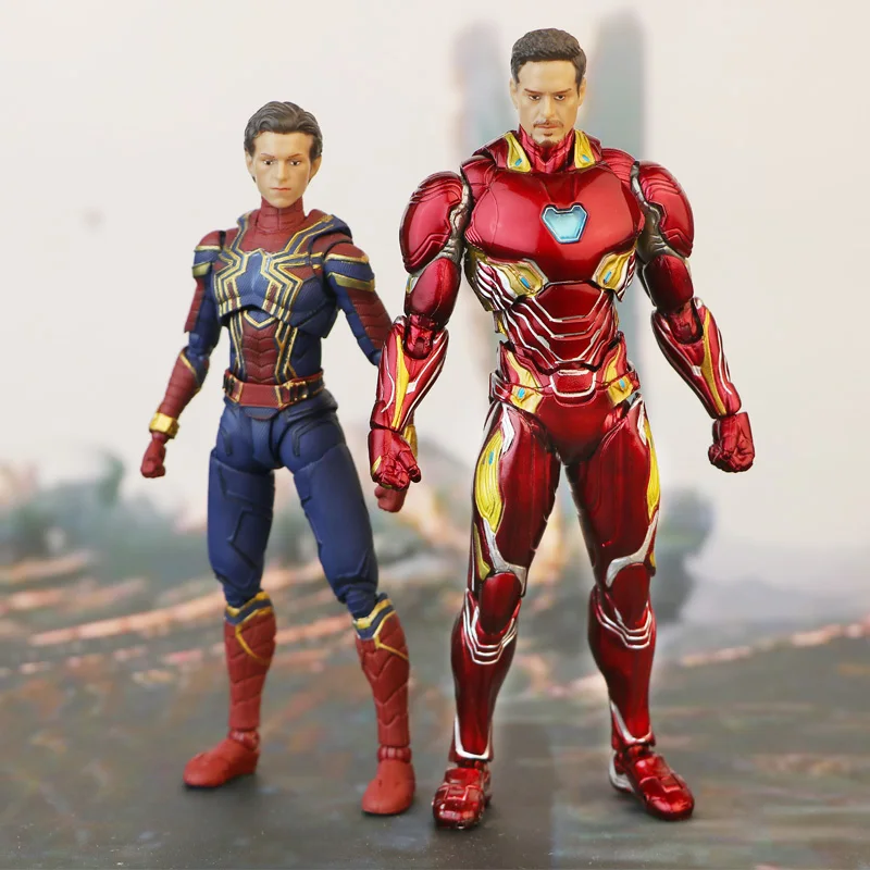 Marvel Тони Старк Железный человек MK50 статуя том Холланд Человек-паук игрушки модель куклы Мстители супер герой