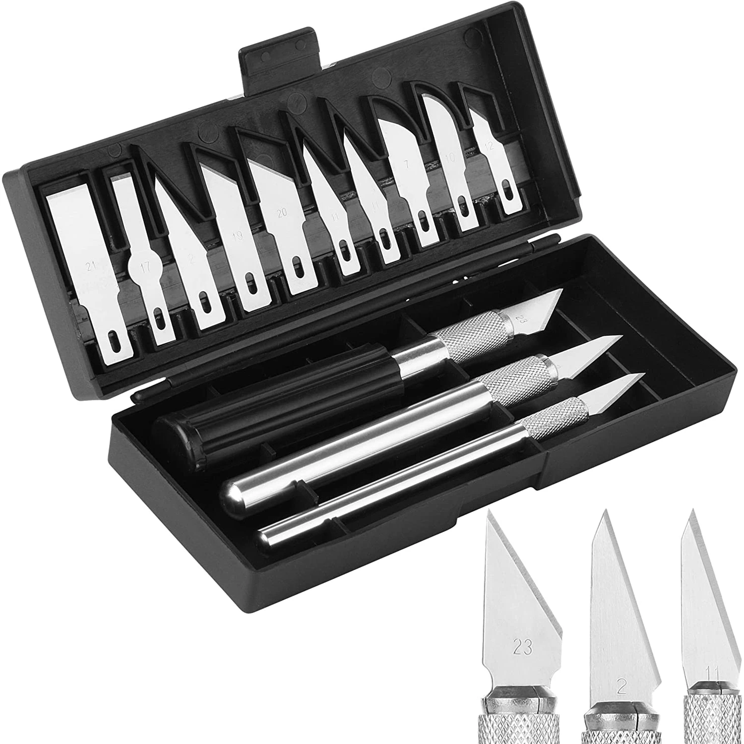 Leather Cutting Tools Exacto Knife Blades 13 Piece Kit Craft Set For